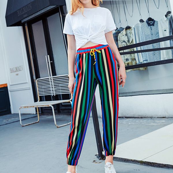 women's pants & capris letter webbing patchwork leisure women stripe print trousers spring loose hip hop streetwear lacing sweatpants, Black;white
women's pants & capris letter webbing patchwork leisure women stripe print trousers spring loose hip hop streetwear lacing sweatpants, Black;white