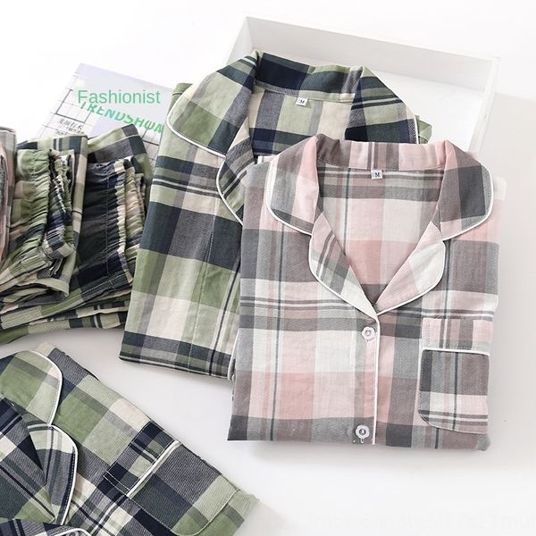 autumn couple cotton gauze pajamas thin long-sleeved trousers men's and women's clothes home furnishing clothing plaid home clothe, Blue;red
autumn couple cotton gauze pajamas thin long-sleeved trousers men's and women's clothes home furnishing clothing plaid home clothe, Blue;red