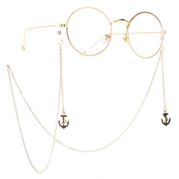 anti-slip popular metal rope pendant sun golden anchor pendant glasses chain sun glasses sunglasses, Blue
anti-slip popular metal rope pendant sun golden anchor pendant glasses chain sun glasses sunglasses, Blue