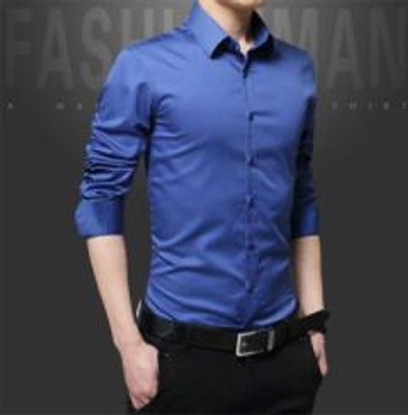 2020 spring and autumn fashion business leisure slender sleeve shirt youth pure color men's shirt -240, White;black
2020 spring and autumn fashion business leisure slender sleeve shirt youth pure color men's shirt -240, White;black