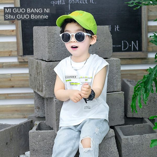fashionable fan wear new 2020 sleeveless children's t-shirt children's clothing t-shirt letter printing loose korean men's ve, Blue
fashionable fan wear new 2020 sleeveless children's t-shirt children's clothing t-shirt letter printing loose korean men's ve, Blue