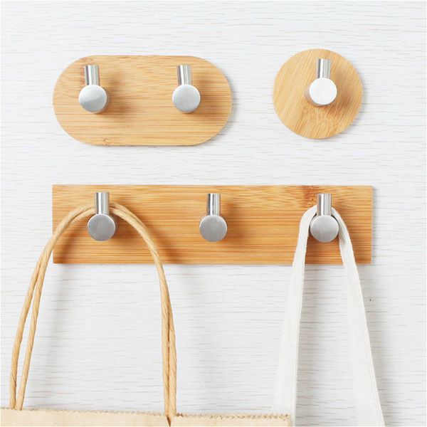 hooks & rails natural bamboo wood stainless steel seamless adhesive hook clothes hanger wall mounted coat decor bathroom storage rack
hooks & rails natural bamboo wood stainless steel seamless adhesive hook clothes hanger wall mounted coat decor bathroom storage rack