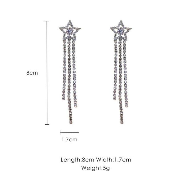 star earrings tassel earrings female temperament long pendant earrings j190630, Golden
star earrings tassel earrings female temperament long pendant earrings j190630, Golden