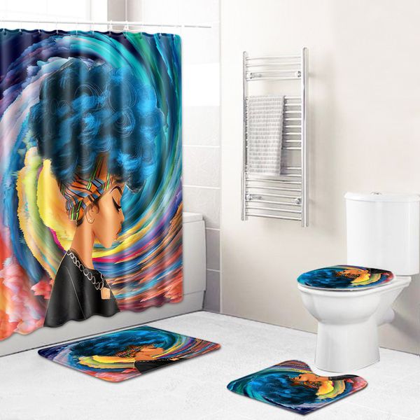 african womens new creative shower curtain european and american supply wholesale to map custom bathroom carpet combination mat
african womens new creative shower curtain european and american supply wholesale to map custom bathroom carpet combination mat