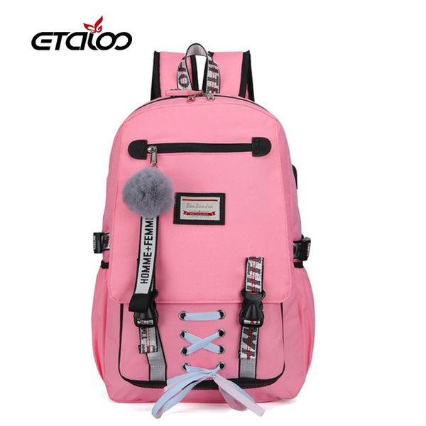 2020 new pink usb backpacks women school backpack for teenage girls school bag large canvas middle high college student bagpack
2020 new pink usb backpacks women school backpack for teenage girls school bag large canvas middle high college student bagpack