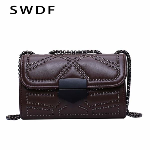 swdf small pu leather crossbody bags for women 2020 rivets shoulder messenger bag female travel handbags chain cross body bag
swdf small pu leather crossbody bags for women 2020 rivets shoulder messenger bag female travel handbags chain cross body bag