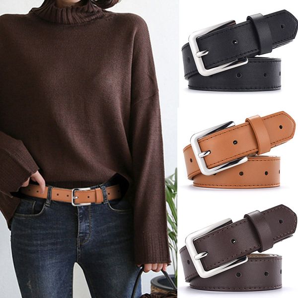 women jeans decorative casual simple leather belt new alloy pin buckle youth students wild retro belt pasek damski, Black;brown
women jeans decorative casual simple leather belt new alloy pin buckle youth students wild retro belt pasek damski, Black;brown