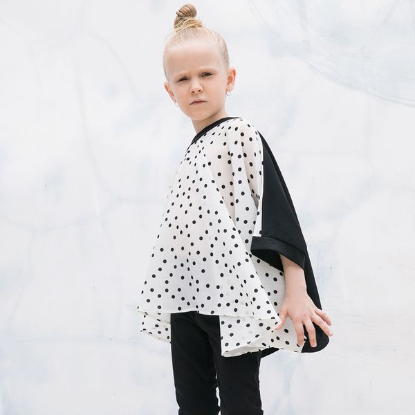 girl's children's t- polka dot medium and large children's t-shirt short-sleeved personalized loose fashion shirt, Blue
girl's children's t- polka dot medium and large children's t-shirt short-sleeved personalized loose fashion shirt, Blue
