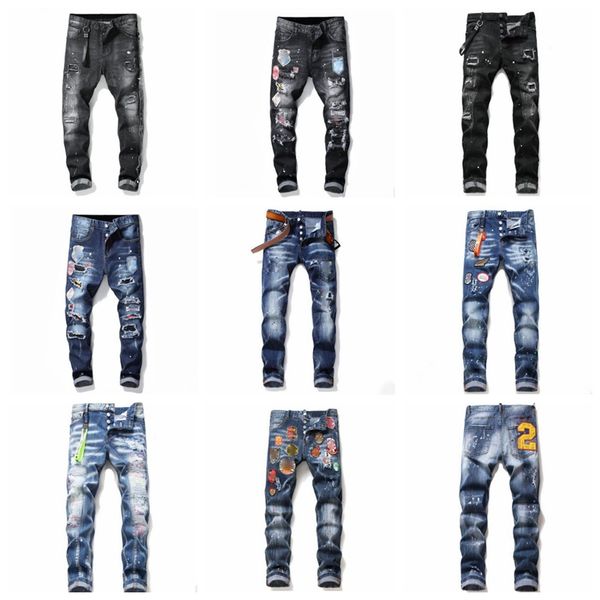 mens rips stretch black jeans fashion slim fit washed motocycle denim pants panelled hip hop trousers l8cm, Blue
mens rips stretch black jeans fashion slim fit washed motocycle denim pants panelled hip hop trousers l8cm, Blue
