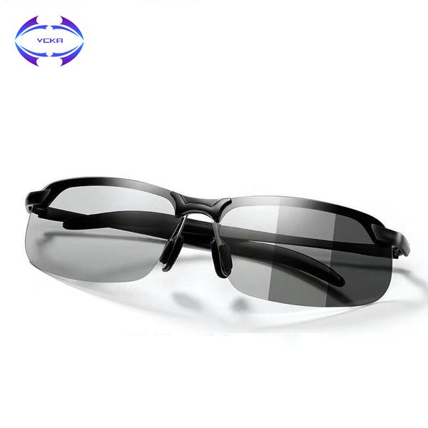 vcka polarized pchromic sunglasses men driving rectangle frameless sun glasses day night vision uv400 anti glare goggle, White;black
vcka polarized pchromic sunglasses men driving rectangle frameless sun glasses day night vision uv400 anti glare goggle, White;black