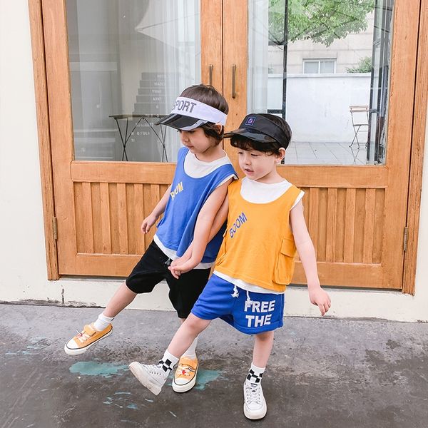 ysbs7 boy's vest clothing sleeveless vest two-piece set children's fashionable children's baby korean style casual summer clo
ysbs7 boy's vest clothing sleeveless vest two-piece set children's fashionable children's baby korean style casual summer clo
