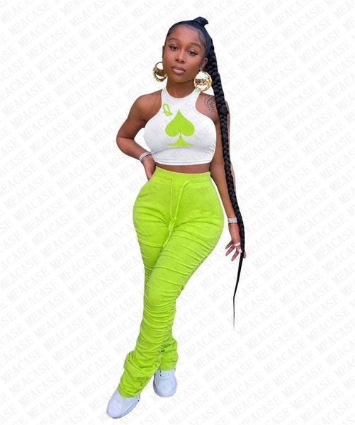 2020 новый дизайн женщины tracksuit печати рукавов crop top tee + гетры брюки двухсекционный одежда костюм повседневный sportwear комплекты, White
2020 новый дизайн женщины tracksuit печати рукавов crop top tee + гетры брюки двухсекционный одежда костюм повседневный sportwear комплекты, White