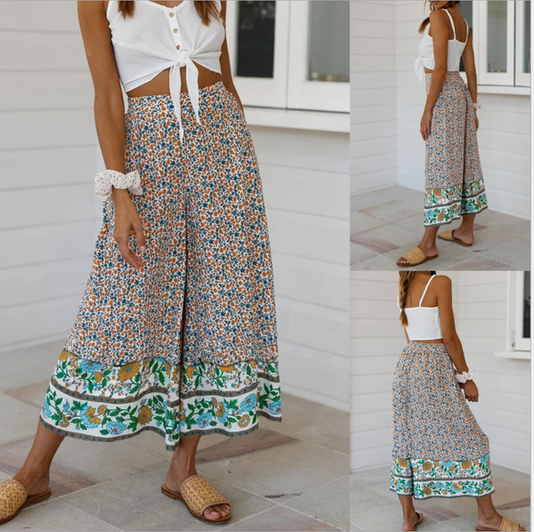 fashion women summer holiday streetwear trousers patchwork design elastic waist print bohemian casual loose wide leg pants femme
fashion women summer holiday streetwear trousers patchwork design elastic waist print bohemian casual loose wide leg pants femme