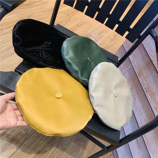 british style highlight leather macaron color beret female solid beret red color bright leather painter hat net red hat, Blue;gray
british style highlight leather macaron color beret female solid beret red color bright leather painter hat net red hat, Blue;gray