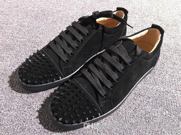 for men women shoes party wedding crystal leather sneakers designer sneakers red bottom shoe low cut suede spike shoes l194 #059, Black
for men women shoes party wedding crystal leather sneakers designer sneakers red bottom shoe low cut suede spike shoes l194 #059, Black