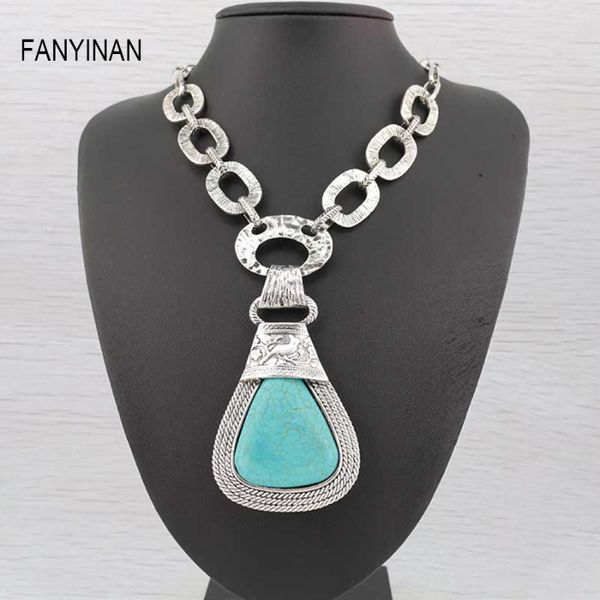 chains summer brand fashion big stoneurquoise necklace& pendant bohemia style choker jewelry wholesale, Silver
chains summer brand fashion big stoneurquoise necklace& pendant bohemia style choker jewelry wholesale, Silver