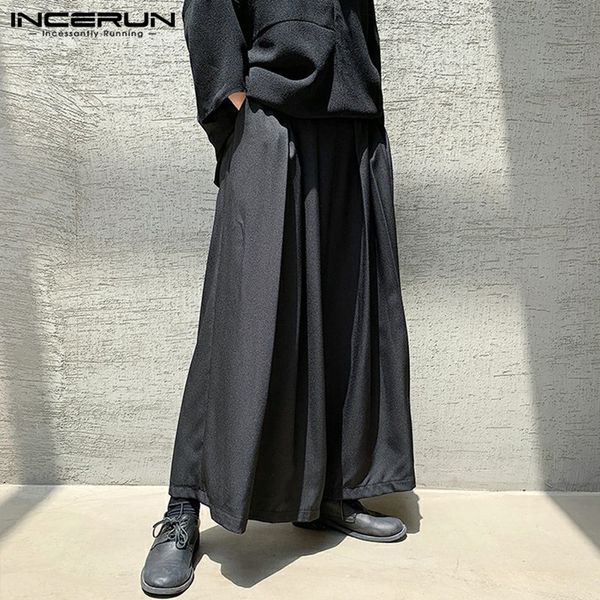 incerun men solid color wide leg pants man elastic waist joggers streetwear trousers men loose casual pleated pantalones s-5xl, Black
incerun men solid color wide leg pants man elastic waist joggers streetwear trousers men loose casual pleated pantalones s-5xl, Black