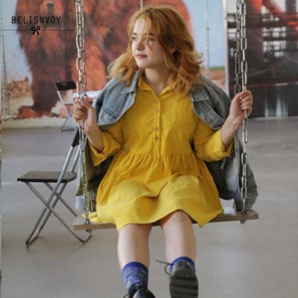 vintage corduroy women dress long sleeve peter pan collar mori girl yellow red autumn winter shirt dresses vestidos, Black;gray
vintage corduroy women dress long sleeve peter pan collar mori girl yellow red autumn winter shirt dresses vestidos, Black;gray