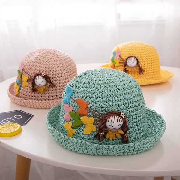 wsswh summer cap baby cap straw baby outing sun-proof sun-shading children's straw korean style little girl sun hat princess beach hat, Yellow
wsswh summer cap baby cap straw baby outing sun-proof sun-shading children's straw korean style little girl sun hat princess beach hat, Yellow