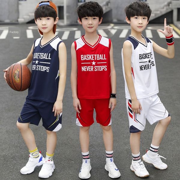 children boy basketball basketball training vest pupil boy sports suit two-piece suit