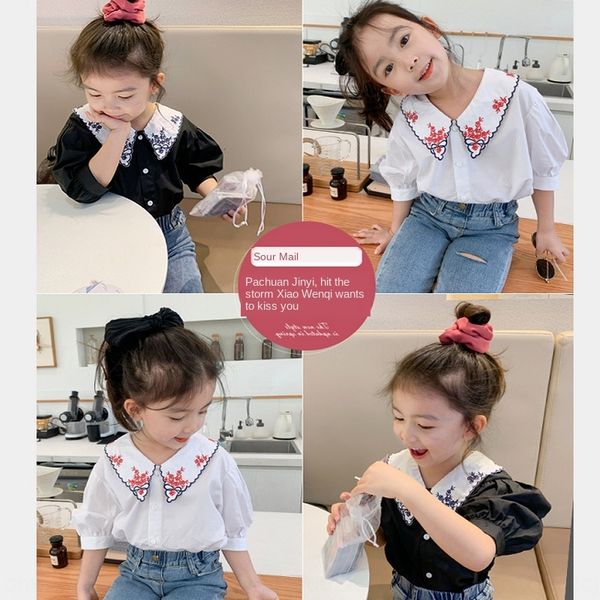 girls embroidery collar bubble middle sleeve 20 autumn new shirt children's clothing shirt children's wear 3-8 years old, White;black
girls embroidery collar bubble middle sleeve 20 autumn new shirt children's clothing shirt children's wear 3-8 years old, White;black