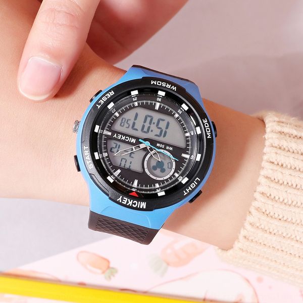 children's cool multifunctional dual display movement electronic waterproof luminous electronic watch luminous student watch 279, Blue
children's cool multifunctional dual display movement electronic waterproof luminous electronic watch luminous student watch 279, Blue