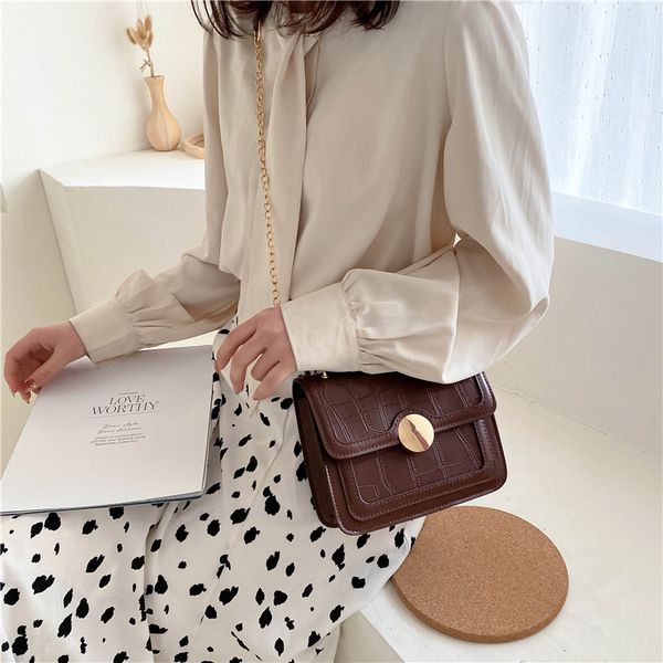 western small bag female 2020 new wild crocodile pattern chain small square bag korean version of the textured shoulder
western small bag female 2020 new wild crocodile pattern chain small square bag korean version of the textured shoulder
