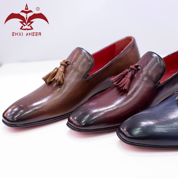 fashion men shoes 100% genuine cow leather mens shoes loafers slip on casual shoes patina burgundy navy coffee color, Black
fashion men shoes 100% genuine cow leather mens shoes loafers slip on casual shoes patina burgundy navy coffee color, Black