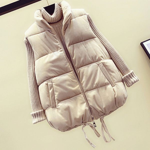 womens stand collar winter vest cotton zipper sleeveless jackets female soild color waistcoat thick warm vest coat outwear t81, Black;white
womens stand collar winter vest cotton zipper sleeveless jackets female soild color waistcoat thick warm vest coat outwear t81, Black;white