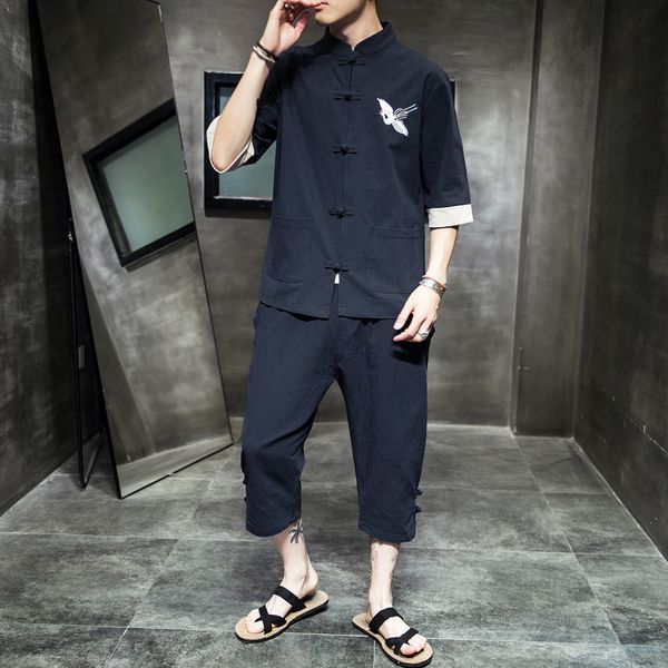 chinese type -5xl plus size men tracksuit mandarin collar half sleeve vintage shirts+cropped pants 2pcs set men clothes xxxxxl, Gray
chinese type -5xl plus size men tracksuit mandarin collar half sleeve vintage shirts+cropped pants 2pcs set men clothes xxxxxl, Gray
