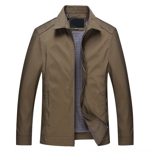 new spring and autumn jacket casual stand collar men's coat middle-aged men's thin jacket leading suit, Black;brown 
new spring and autumn jacket casual stand collar men's coat middle-aged men's thin jacket leading suit, Black;brown