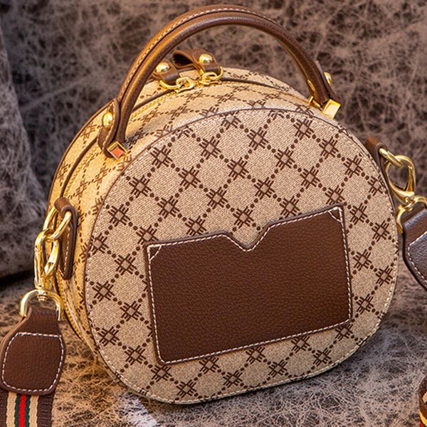 drop ship should bags small round diamond lattice leather strap double ziper circular women handbag cavans shoulder bags brown color
drop ship should bags small round diamond lattice leather strap double ziper circular women handbag cavans shoulder bags brown color