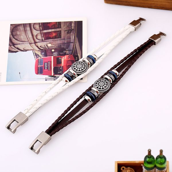 dhl epacket ship double buckle men's leather bracelet new jewelry woven retro leather bracelet djfb345 charm bracelets jewelry, Golden;silver
dhl epacket ship double buckle men's leather bracelet new jewelry woven retro leather bracelet djfb345 charm bracelets jewelry, Golden;silver