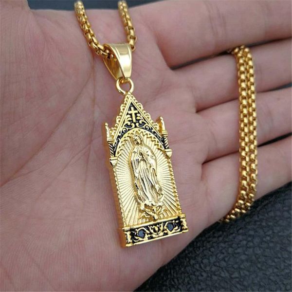 hip hop iced out virgin mary necklaces pendants gold color stainless steel chain for women christian jewelry madonna xl1296, Silver
hip hop iced out virgin mary necklaces pendants gold color stainless steel chain for women christian jewelry madonna xl1296, Silver