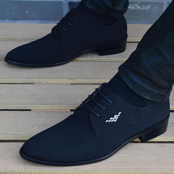 new spring autumn men shoes breathable korea lace up formal business shoes pointed toe dress shoes wedding, Black
new spring autumn men shoes breathable korea lace up formal business shoes pointed toe dress shoes wedding, Black