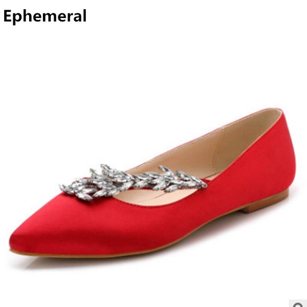 women wedding flats luxury rhinestones silk shoes for party pointy toe plus size 3-12 breathable slip-ons red green silver black
women wedding flats luxury rhinestones silk shoes for party pointy toe plus size 3-12 breathable slip-ons red green silver black