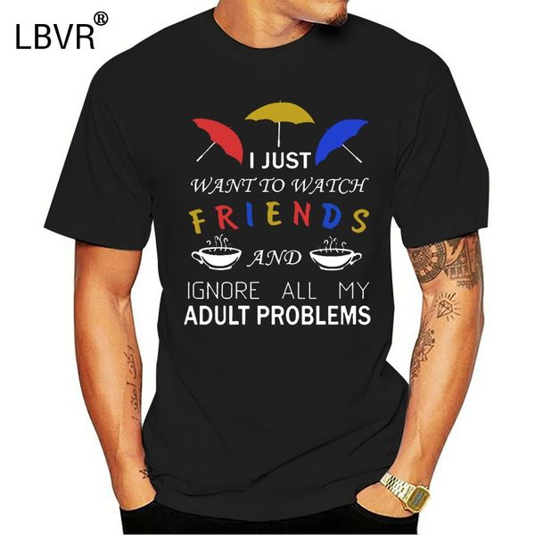 house chandler bing black t shirt, White;black