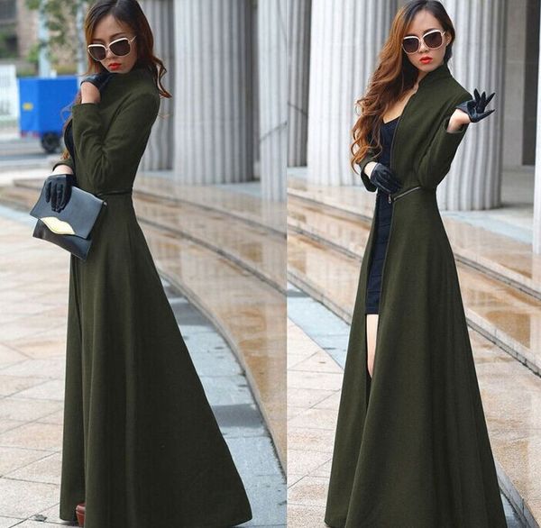 autumn and winter new slim slimming large swing split mop ultra-long woolen stand collar coat style coat woolmop wool, Black
autumn and winter new slim slimming large swing split mop ultra-long woolen stand collar coat style coat woolmop wool, Black