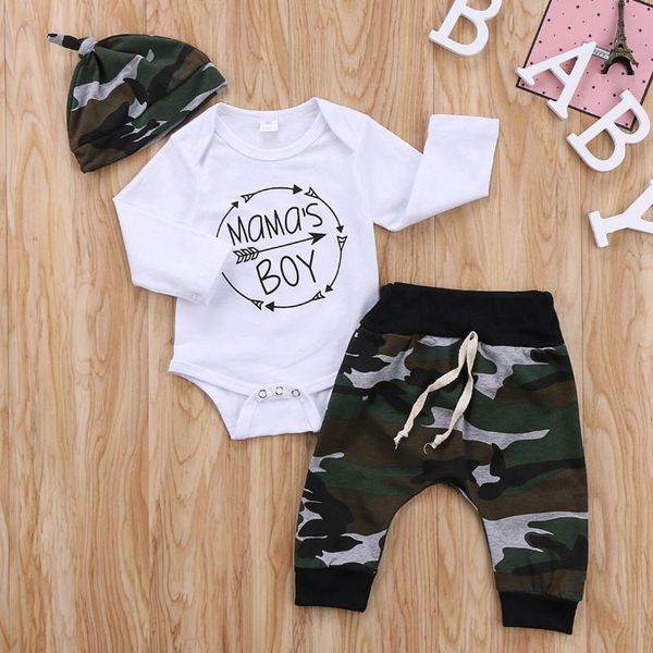 clothing sets 2021 arrival 3pcs set born toddler infant baby boy long sleeve romper camouflage pants hat kids outfits clothes, White
clothing sets 2021 arrival 3pcs set born toddler infant baby boy long sleeve romper camouflage pants hat kids outfits clothes, White