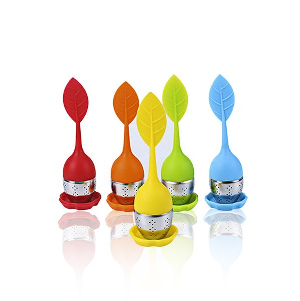 food grade tea infuser leaf shape silicone infuser make tea infuser filer creative stainless steel tea strainers dh0333
food grade tea infuser leaf shape silicone infuser make tea infuser filer creative stainless steel tea strainers dh0333
