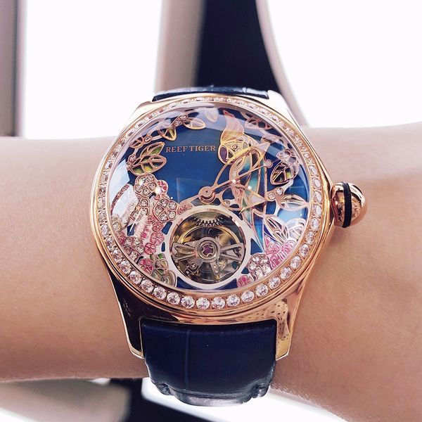 reef tiger/rt blue dial fashion watches for women leather strap waterproof automatic watches diamond tourbillon watch rga7105
reef tiger/rt blue dial fashion watches for women leather strap waterproof automatic watches diamond tourbillon watch rga7105