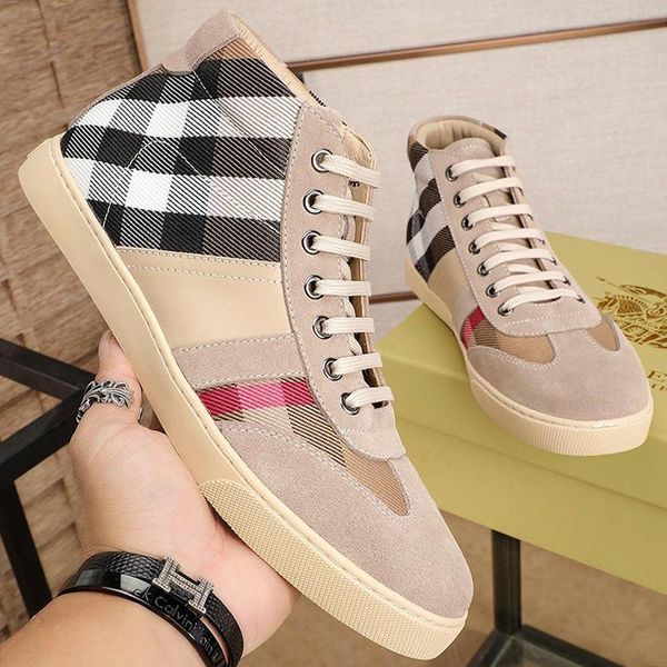 lightweight mens shoes high vintage check and leather sneakers breathable sports lace -up fashion casual men shoes, Black
lightweight mens shoes high vintage check and leather sneakers breathable sports lace -up fashion casual men shoes, Black