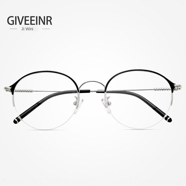 new metal round men's and women's half frame myopia hanging silk plain comfortable frame 9509 myopia glasses glasses, Silver
new metal round men's and women's half frame myopia hanging silk plain comfortable frame 9509 myopia glasses glasses, Silver