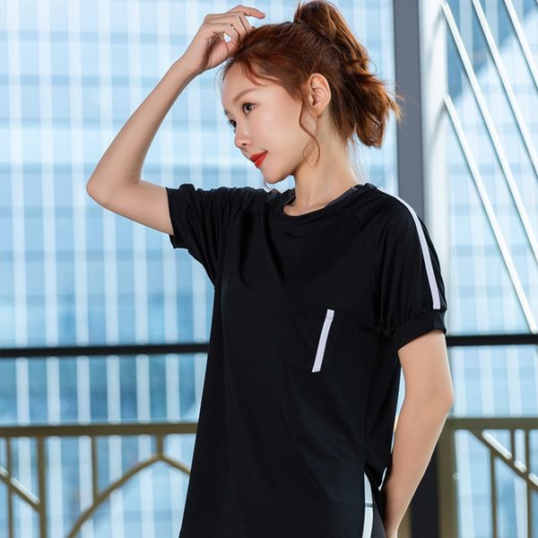 dvgtm 2020 new contrast color stitching large size sports women's split loose off-shoulder short sleeve t-shirt yoga coat t-shirt fi, White;red
dvgtm 2020 new contrast color stitching large size sports women's split loose off-shoulder short sleeve t-shirt yoga coat t-shirt fi, White;red