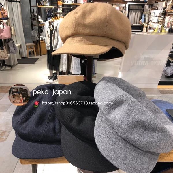 japanese women's mao mao baseball cap fur octagonal solid color painter's winter woolen hat baseball hat, Blue;gray
japanese women's mao mao baseball cap fur octagonal solid color painter's winter woolen hat baseball hat, Blue;gray