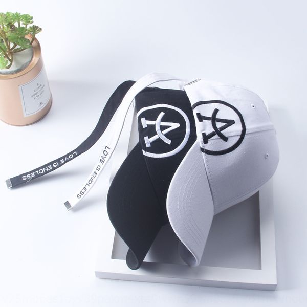 2020 korean new hat summer women' casual all-match baseball baseball cap long belt curved brim cap summer, Blue;gray