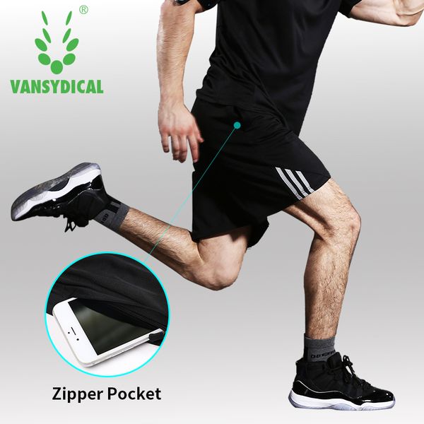 vansydical running shorts men gym sport shorts polyester quick dry fitness short trousers zipper pocket jogger short male, Black;blue
vansydical running shorts men gym sport shorts polyester quick dry fitness short trousers zipper pocket jogger short male, Black;blue