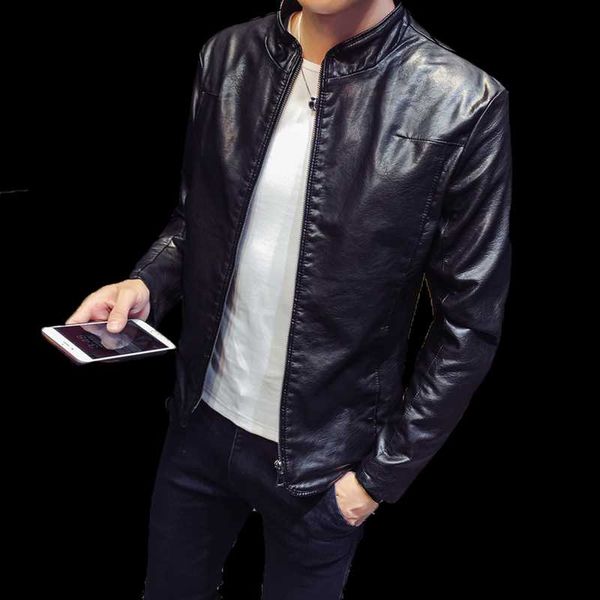 motorcycle leather pu jackets men autumn zippered long sleeve jackets fashion clothing pocket stand collar male casual coats, Black
motorcycle leather pu jackets men autumn zippered long sleeve jackets fashion clothing pocket stand collar male casual coats, Black