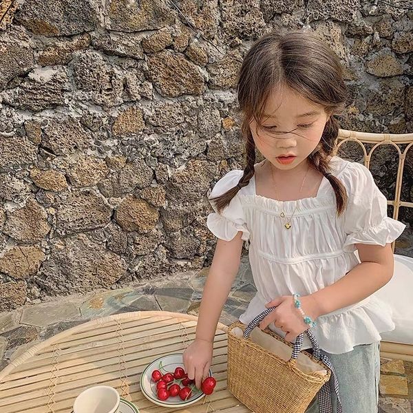 girls' wrinkle 2020 summer new baby girl temperament girls' wrinkle 2020 t- shirt shirt summer new baby girl temperament t-shirt, White;black 
girls' wrinkle 2020 summer new baby girl temperament girls' wrinkle 2020 t- shirt shirt summer new baby girl temperament t-shirt, White;black