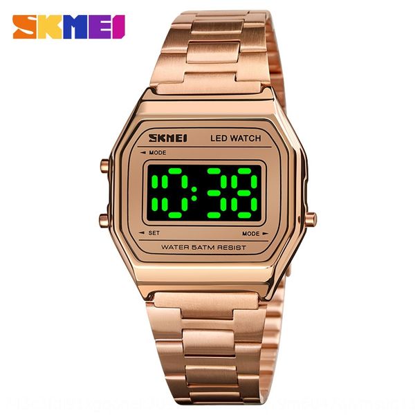 fashionable luminous electronic female student korean electronic watch luminous fashion couple square small gold watch male, Blue
fashionable luminous electronic female student korean electronic watch luminous fashion couple square small gold watch male, Blue